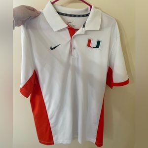 Nike dri fit University of Miami polo